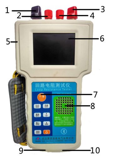手持式回路電阻測試儀面板